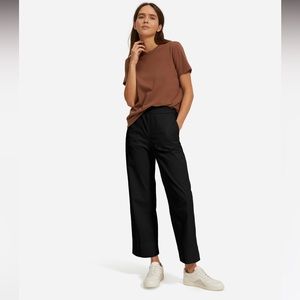 Everlane black easy straight leg pants pull on size M